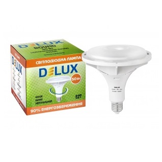 Лампа светодиодная Delux Round E27 50W 4100K 4400lm 120° AC170V-240V