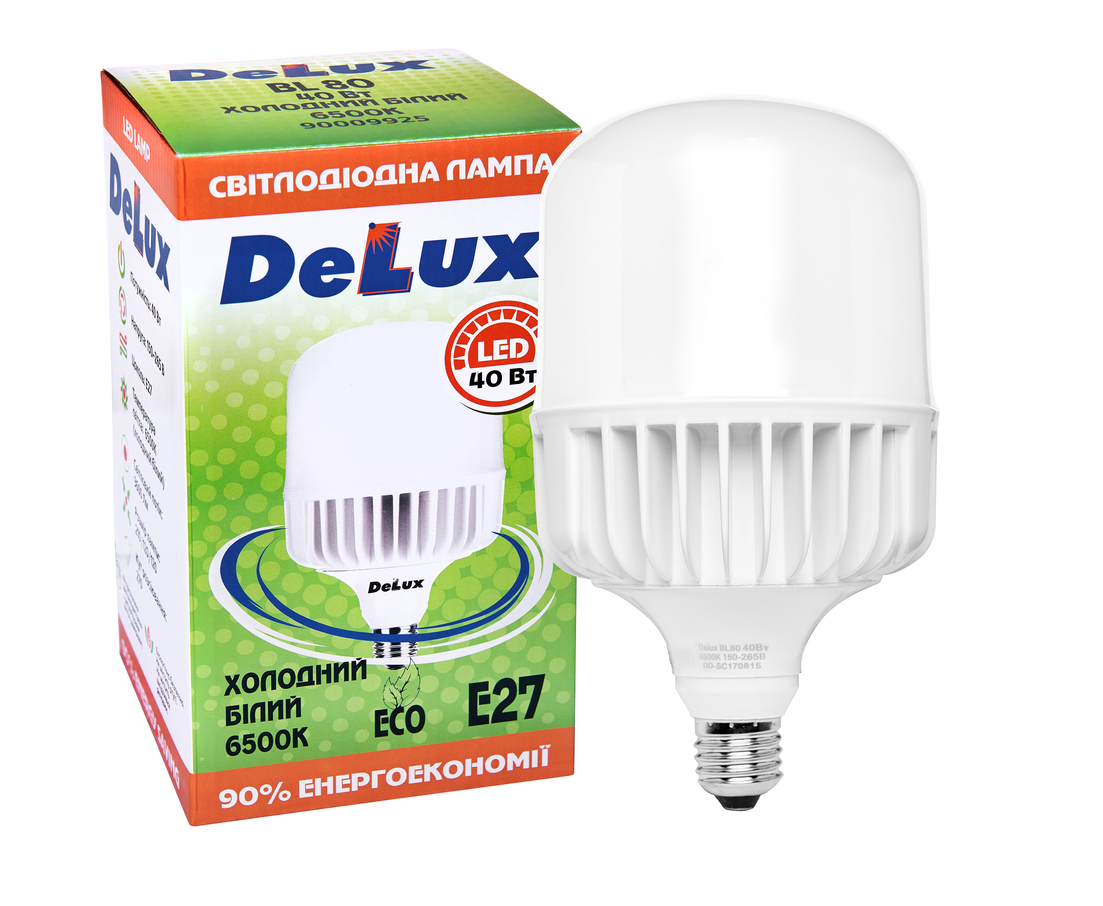 Лампа светодиодная Delux BL80 E27 40W 6500K 3600lm 270° AC150V-265V