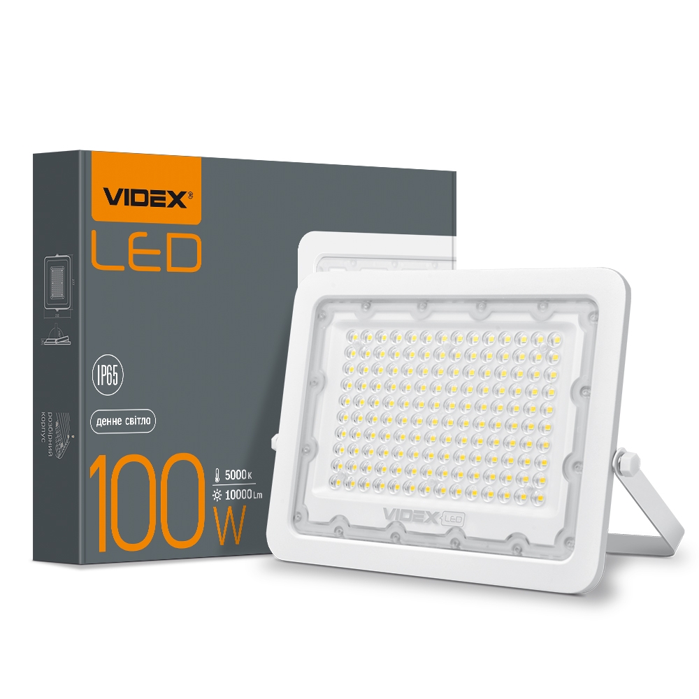 Прожектор светодиодный Videx 100W 5000K 10000lm IP65 AC180V-265V