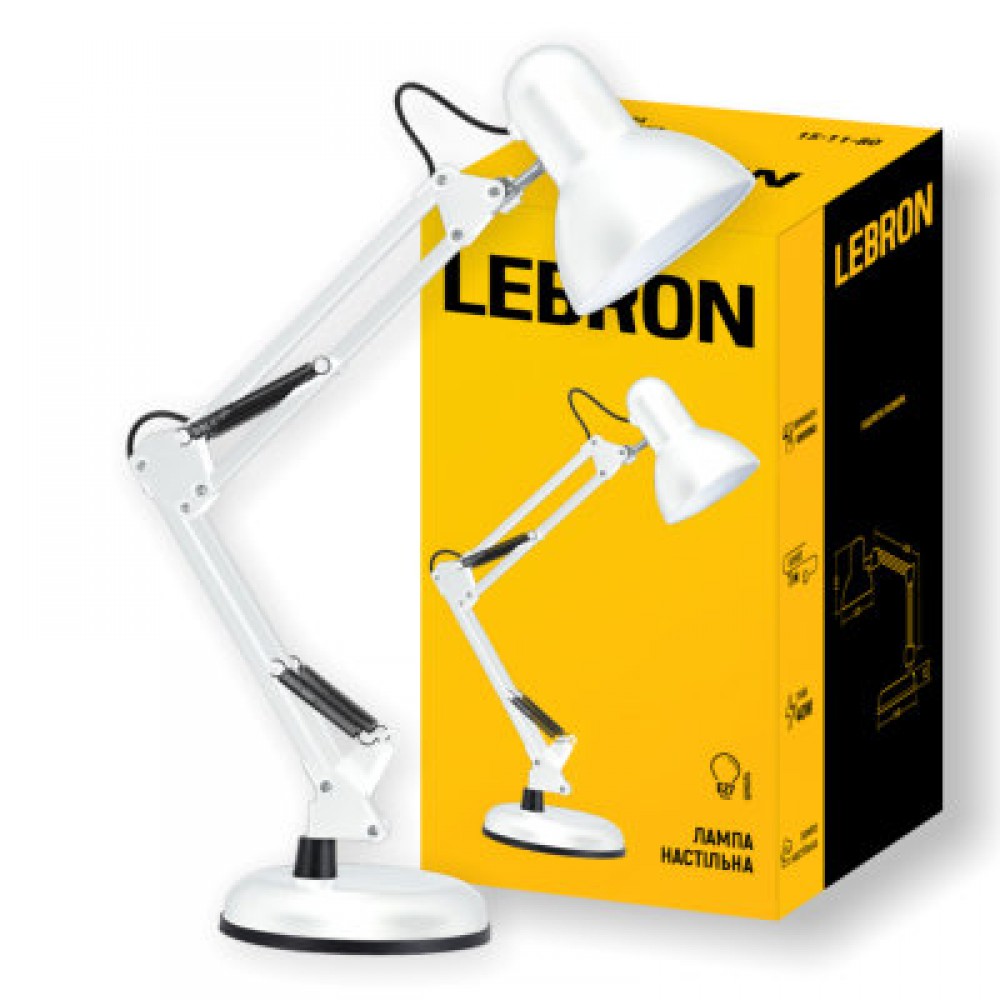 Настольная лампа lebron E27 40W White 450