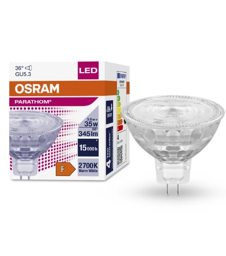 Лампа диодная низковольтная Osram MR16 GU5.3 4W 2700K 350lm 36° AC/DC12V