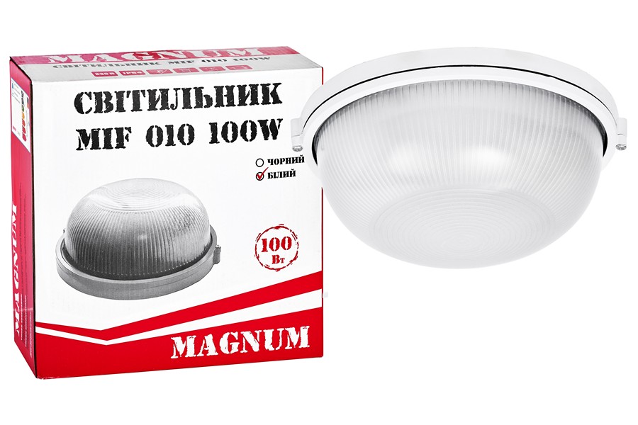 Светильник настенно-потолочный Magnum MIF 010 100W E27 IP54 белый
