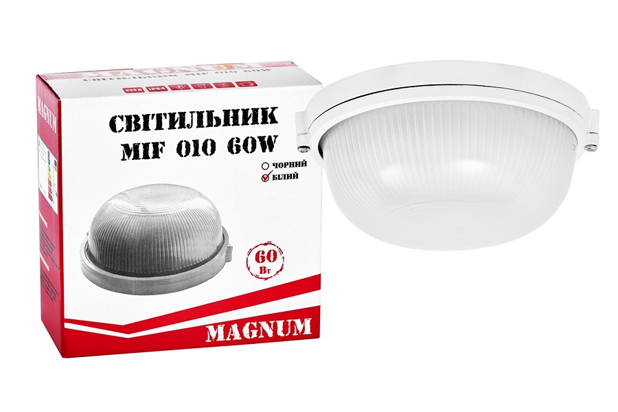 Светильник настенно-потолочный Magnum MIF 010 60W E27 IP54 белый