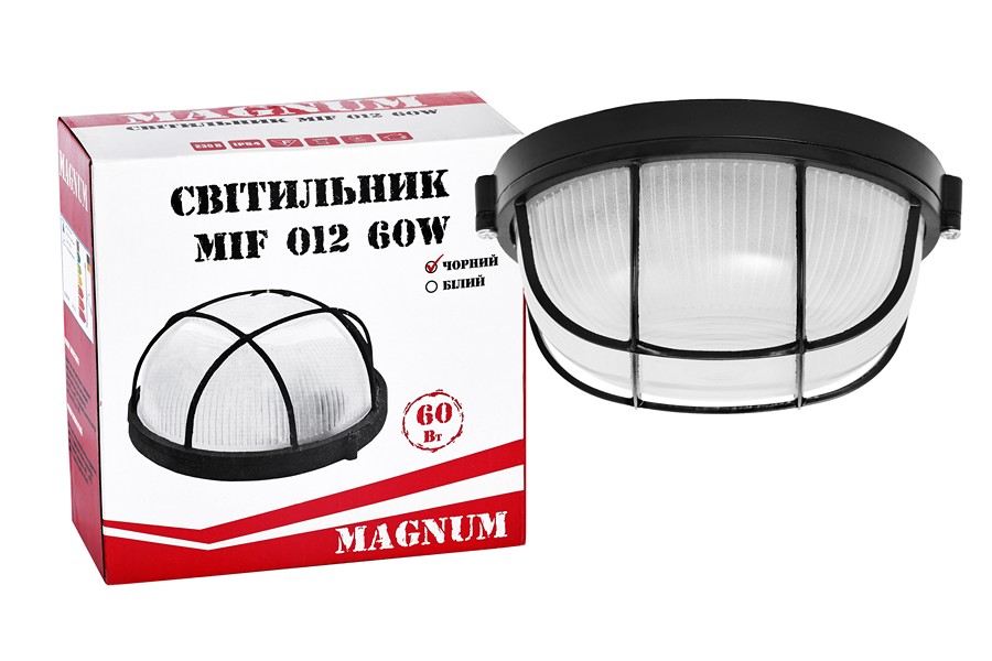 Светильник настенно-потолочный Magnum MIF 012 60W E27 IP54 черный