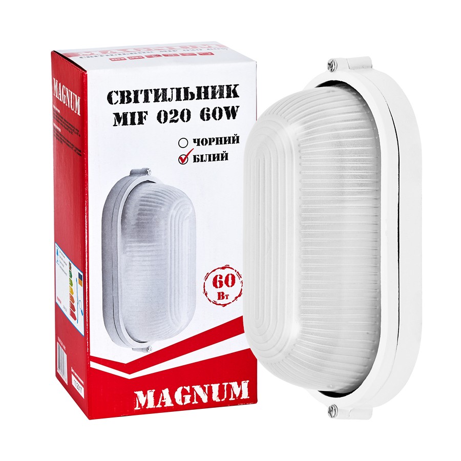 Светильник настенно-потолочный Magnum MIF 020 60W E27 IP54 белый