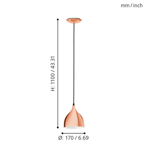 Светильник Eglo 93836 Coretto Ø170/1100