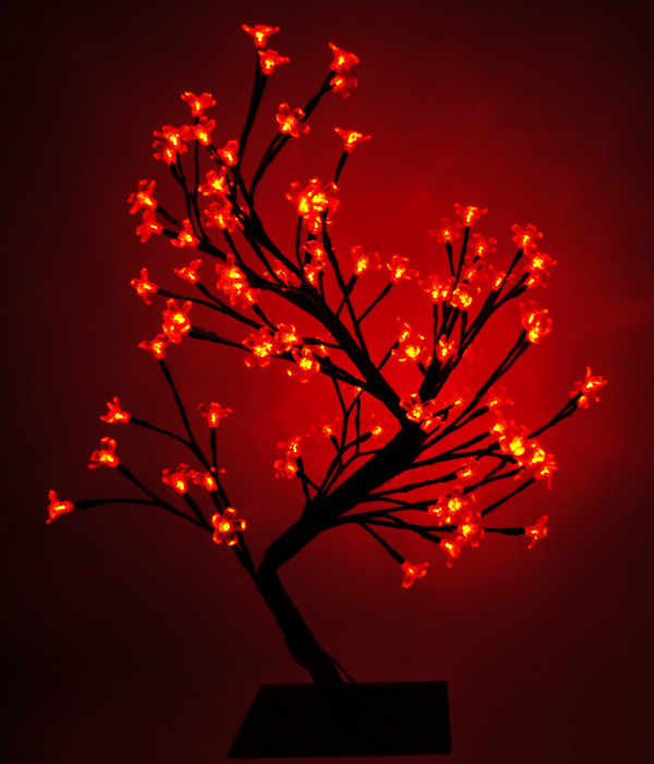 Светодиодное дерево "Цветущая Сакура" 0.60m красное свечение