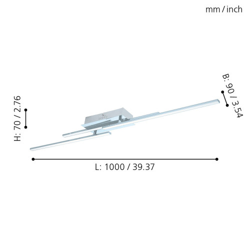 Светильник светодиодный Eglo 96316 18W 3000K Parri 1000/90