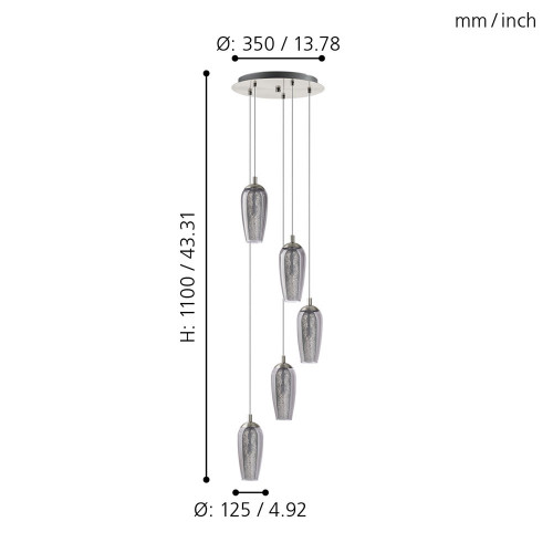 Люстра Eglo 96345 Farsala Ø350/1500