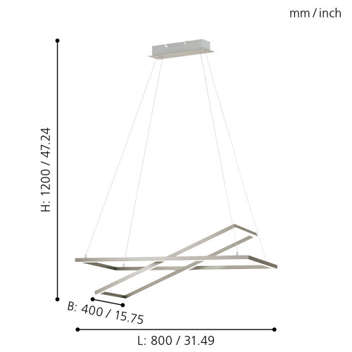 Светильник светодиодный DIM Eglo 96815 35W 3000K Tamasera 400/800/1200