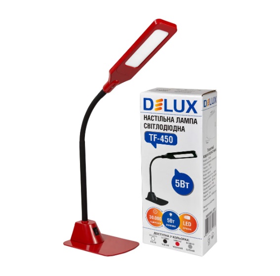 Настольная лампа светодиодная Delux TF-450 5W 4000К Red 400