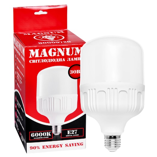 Лампа светодиодная Magnum BL80 E27 30W 6000K 2500lm 260° AC170V-265V