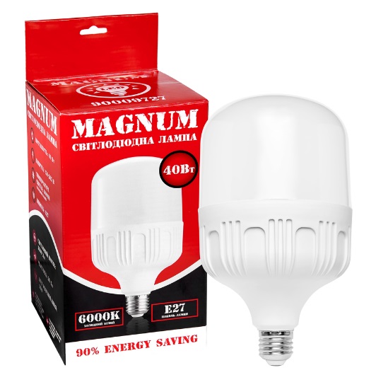 Лампа светодиодная Magnum BL80 E27 40W 6000K 3200lm 260° AC170V-265V