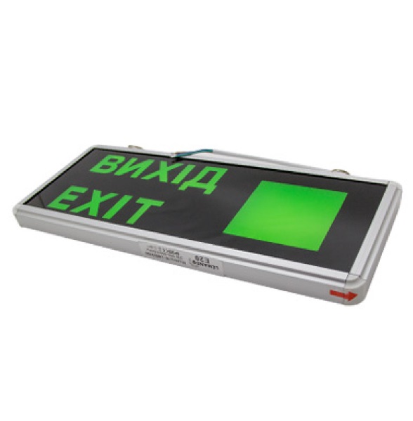 Светильник аварийный двухсторонний lMB3300 LED 3W "Вихід/Exit" IP20; 2 наклейки