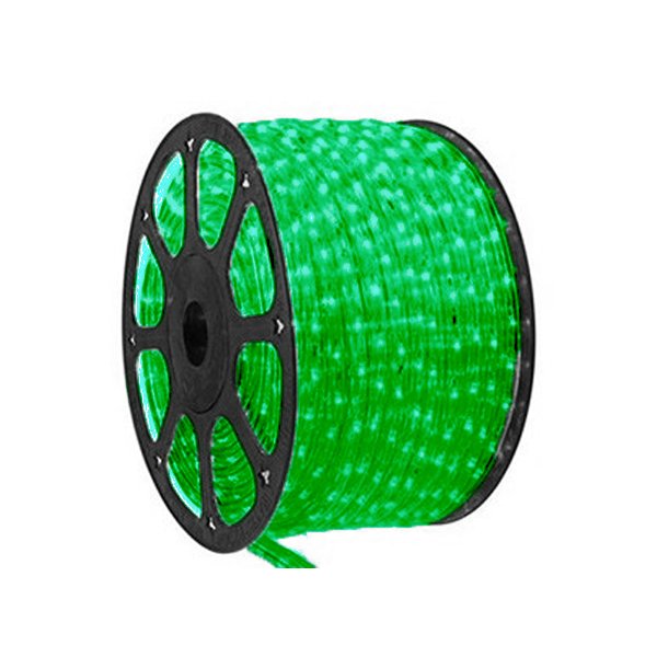 Дюралайт светодиодный круглый 36led/m 1,44W/m 230V IP68 Green