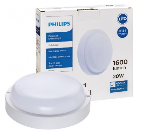 Светильник светодиодный Philips 20W 4000K 1600lm IP54 WT045C 200/55
