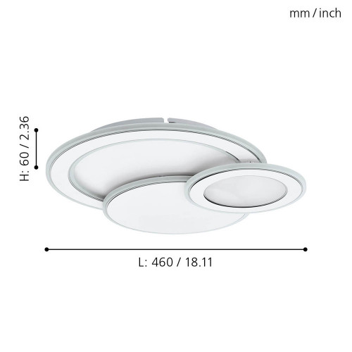 Светильник светодиодный Eglo 99397 50W 2700K-6500K Mentalurgia Ø460/60