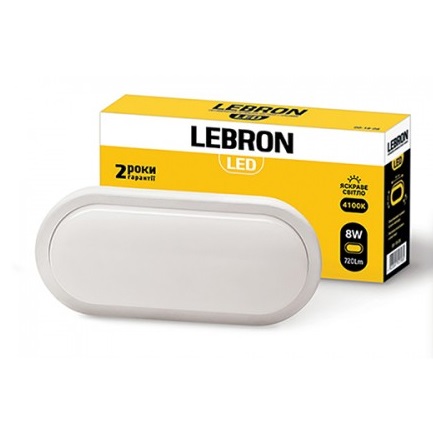 Светильник светодиодный lebron l-Wlo 8W 4100K 720lm IP65