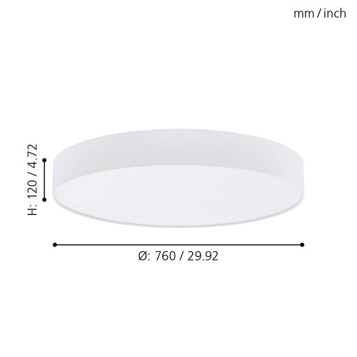 Светильник светодиодный DIM Eglo 97782 60W 3000/6000К Romao Ø760/120