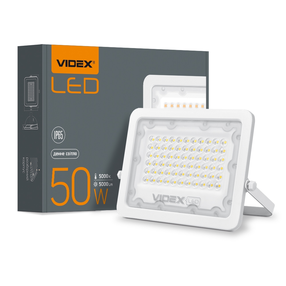 Прожектор светодиодный Videx 50W 5000K 5000lm IP65 AC180V-265V