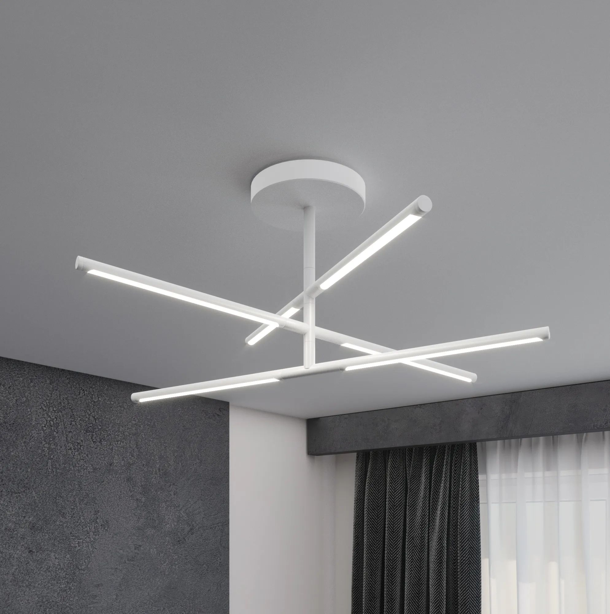 Люстра светодиодная MJ-light 15002 36W 3000K Kono White Ø730/340