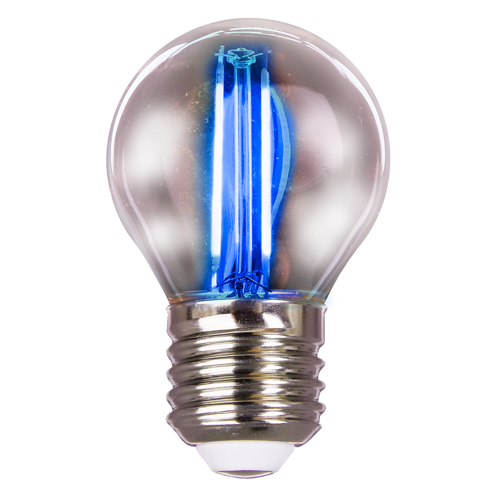 Лампа светодиодная Velmax Filament G45 E27 2W 200lm синее свечение