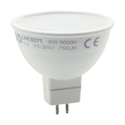 Лампа светодиодная lemanso lM3071 G5.3 MR16 8W 5000K 750lm 110° AC175V-265V