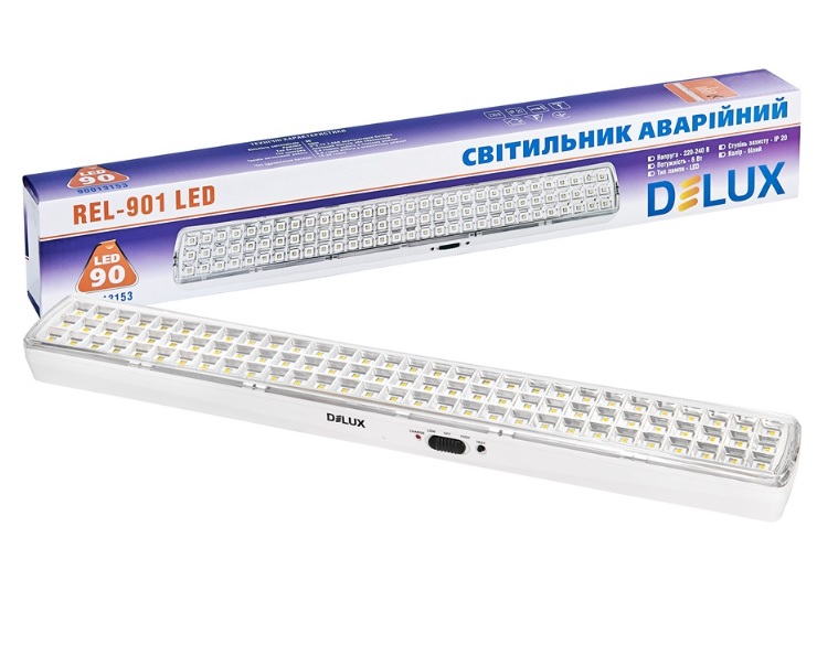 Светильник аккумуляторный, micro USB Delux REl-901 6W 6500K 400lm IP20 3.7V 480