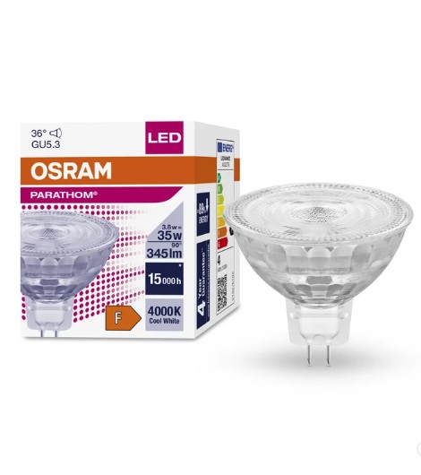 Лампа диодная низковольтная Osram MR16 GU5.3 4W 4000K 350lm 36° AC/DC12V