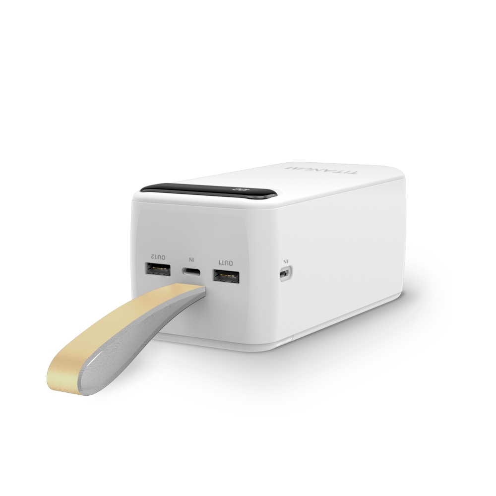 Повербанк Titanum 741 50000mAh Micro USB; Type-C; 2USB White