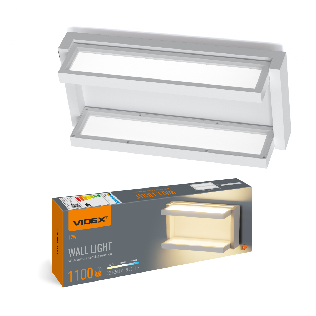 Светильник поворотный с д/д Videx 12W 2800/4000/6000К WH 260