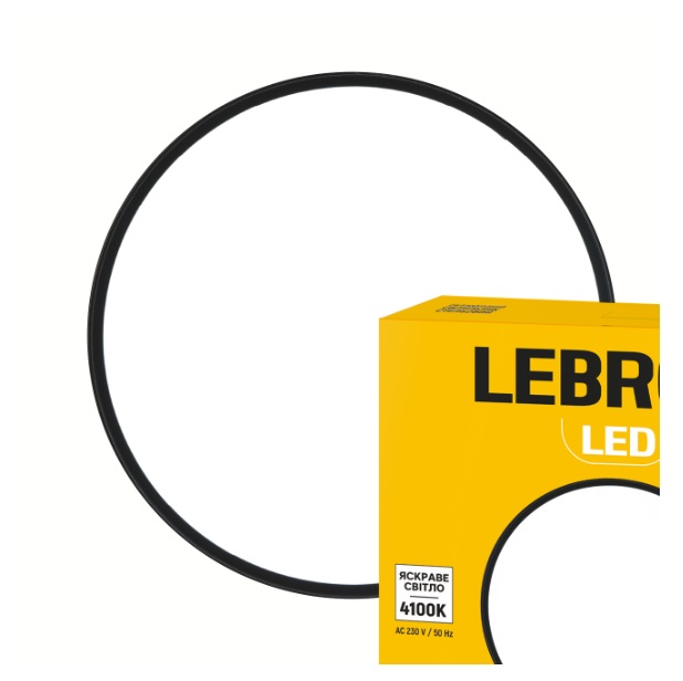 Светильник lebron 72W 4100K 7820lm AC230V IP20 BK Ø460