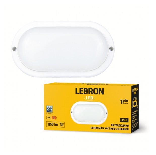 Светильник lebron 12W 6500K 1150lm AC230V IP44