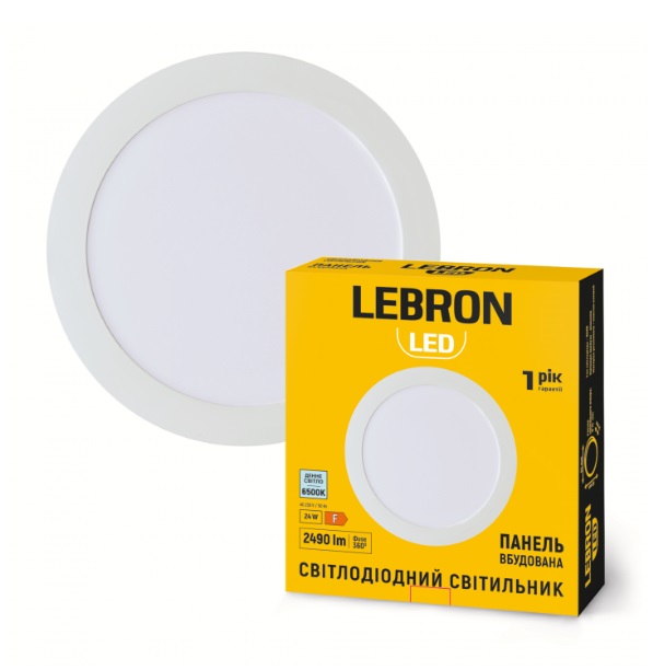 Cветильник точечный Downlight lebron 24W 6500K 2490lm IP20 Ø295