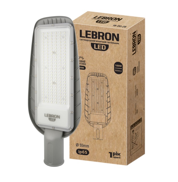 Светильник светодиодный консольный lebron 50W 6500K 5000lm IP65 AC85V-265V