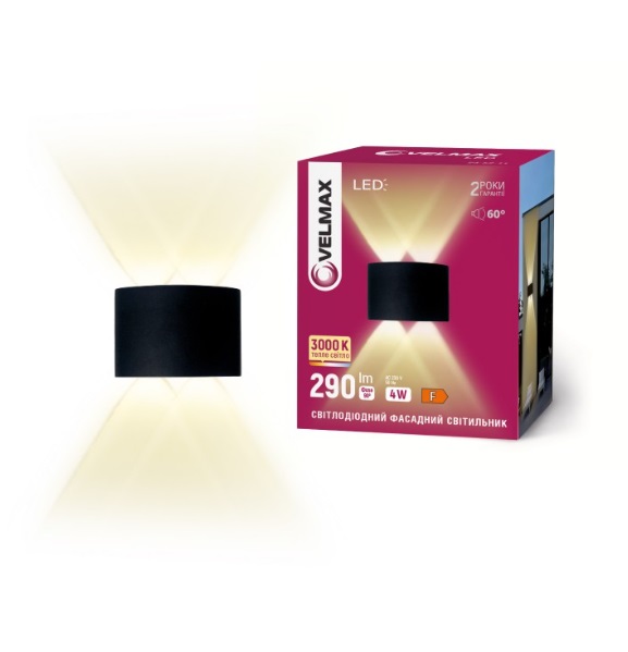 Подсветка фасадная Velmax 4W 3000K IP54 QW-G02/110