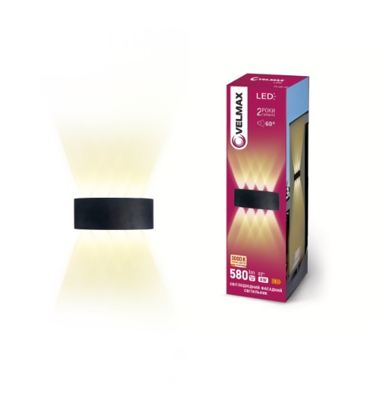 Подсветка фасадная Velmax 8W 3000K IP54 QW-G04/210