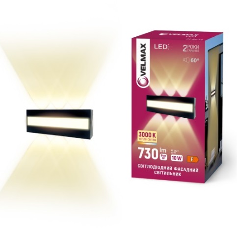 Подсветка фасадная Velmax 10W 3000K IP54 QB-G03/168