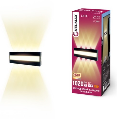 Подсветка фасадная Velmax 14W 3000K IP54 QB-G04/217