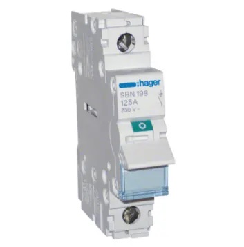 Выключатель нагрузки Hager SBN199 1-полюсный 125А 230V