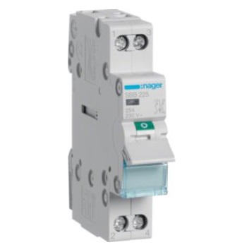 Выключатель нагрузки Hager SBB225 2-пол. с индикацией при отключении 25А 230V