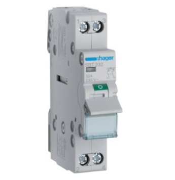 Выключатель нагрузки Hager SBT232 2-пол. с индикацией при вкл. 32А 230V