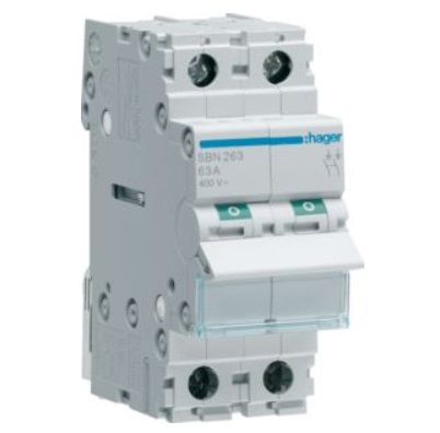 Выключатель нагрузки Hager SBN263 2-полюсный 63А 400V