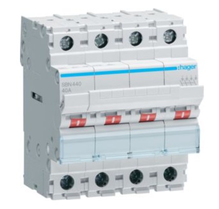 Выключатель нагрузки Hager SBN440 4-полюсный 40А 400V