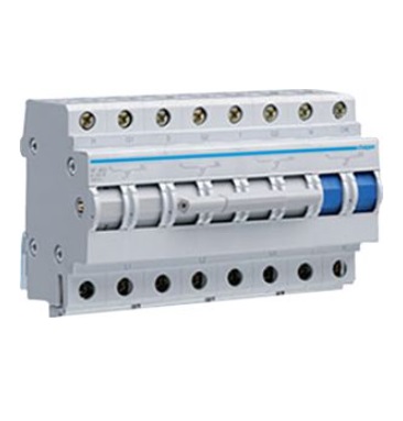 Переключатель ввода резерва Hager SF463 400V 63A 3+N 8м (перекидной рубильник)