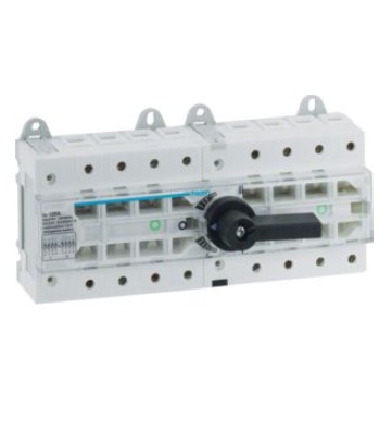 Рубильник Hager HI404R 3-позиционный I-0-II 80А 400/690V 4-полюсний 12м