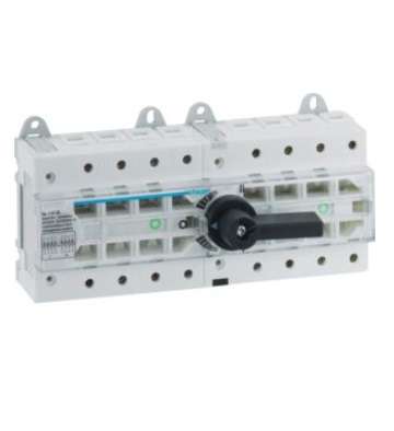 Рубильник Hager HI405R 3-позиционный I-0-II 100А 400/690V 4-полюсний 12м