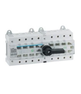 Рубильник Hager HI406R 3-позиционный I-0-II 125А 400/690V 4-полюсний 12м