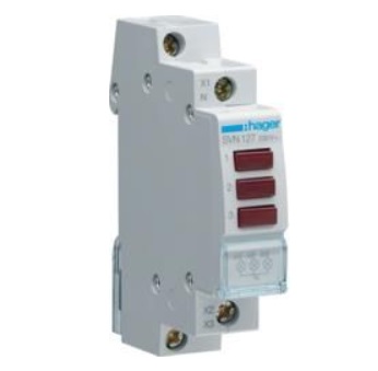 Индикатор тройной Hager SVN127 LED 230V 3 красных 1м