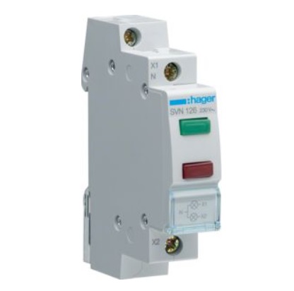 Индикатор двойной Hager SVN126 LED 230V зеленый и красный 1м